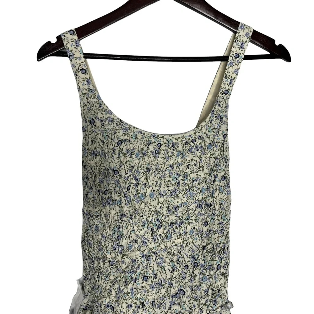 NWT Free People Boho Floral Crossback Button Mini Dress Size Medium - Picture 6 of 16